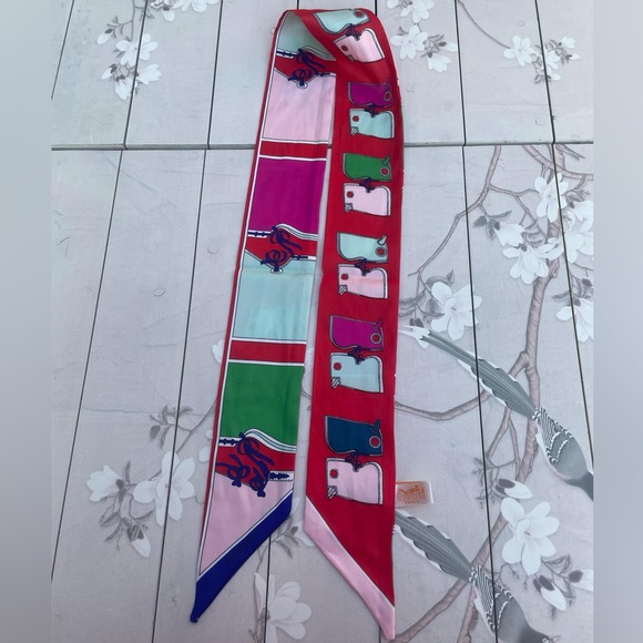 Hermes Multicolor Silk Scarf - Picture 1 of 8